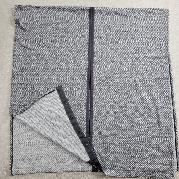 Lululemon Vinyasa Womens Wrap Scarf Shawl Cardigan Hazy Heather Black White - Picture 1 of 16